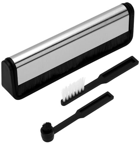 3pcs Record Cleaner Brush and Stylus Cleaning Kit, Vinyl Record Cleaning Brush Stylus Cleaner Carbon Fibre Stylus Brush Anti-Static Turntable Needle Brush for Record Player Stylus Accessories