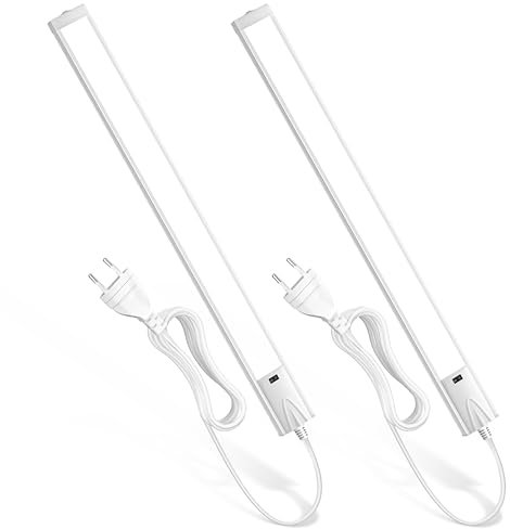 DEALGADGETS Unterbauleuchte Küche Led Dimmbar 41cm 4000K Schrankleucht Lichtleiste mit Berührungsloser Sensor Ultradünnes Unterbauleiste Led Leiste