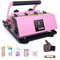 Naturalpowev Auto Tumbler Heat Press Machine, 500W Mug Heat Press Heat Up Fast & Even, Tumbler Press for Sublimation Tumblers, Cups, Glasses and Mugs, Pink