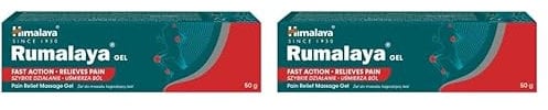 Himalaya Rumalaya Soothing Gel, Fast Action Massage Topical Gel for Renewed Vitality 50 g (Paquete de 2)