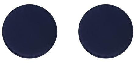 2er-Set Tragbar Rund Sitzkissen 30x30x2cm, Memory-Schaum mit Riemen rutschfest Gemütlich Abnehmbar Waschbar Perlbaumwolle Stuhlkissen für Wohnzimmer, Küche, Konferenzraum, Garten, 2er Set Marineblau