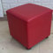 SHIJHUI Luxuriöser quadratischer gepolsterter Fußhocker, Ottomane, PU-Leder, niedriger Hocker für Ankleidezimmer/Büro/Ausstellungshallen/Einkaufszentren/Schlafzimmer (Rot, 40 x 40 x 40 cm / 16 x 16 x