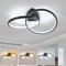 Dorlink Led Ceiling Lights, Modern Ceiling Lighting with Remote Control,Dimmable Light Fittings for for Living Room,Bedroom,Kitchen,Office-23W, Black, Aluminum,54CM,3000K-6500k
