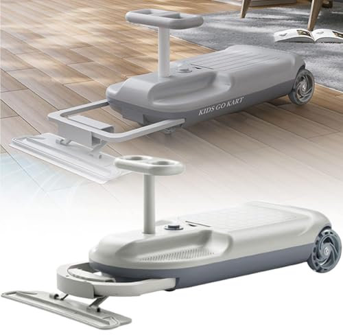 Ride On Vacuum Cleaner Kids Wiggle Car with Floor Cleaning Function Dual Motor Go Karts for Kids Retractable Cleaning Mopping Battery-Powered Vehicle for Indoor Outdoor,Green