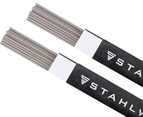 STAHLWERK Stabelektroden 2er Set Ø 2,5 x 350 mm AWS E6013RR – je 2 kg für MMA/ARC (Elektrodenschweißen), mit dicker Rutilumhüllung für Schweißarbeiten, Schweißstrom 50-70 A, hohe chemische Reinheit