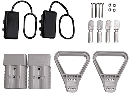 Qusedwey 2 StüCk 350 EIN 2 AWG Batterie Anschluss Kabel Schnell Kupplung Trennung Satz für Anderson Anschluss für ATV Winde,
