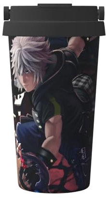 Kingdom Hearts - Tazza da viaggio isolata in acciaio inox, 500 ml, a prova di perdite, per bevande calde e fredde (stampa personalizzata disponibile)