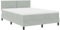 vidaXL Boxspringbett mit Matratze Hellgrau 140x190 cm Samt