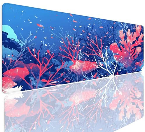 Tapis de Souris Gamer Water Petit Tapis de Souris Gaming XL 700x400x4mm Mouse Pad Mat Antidérapant et Imperméable Sous-Main Bureau Gamer Large Multifonction Mousepad Haute Précision et Vitesse 4-1210