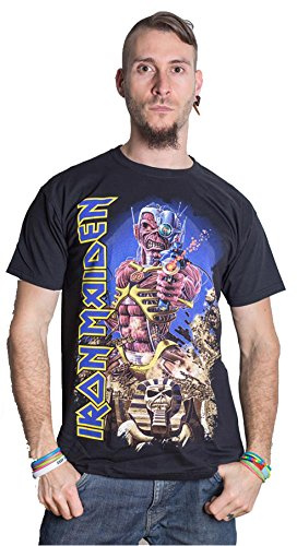 Iron Maiden Somewhere in Time Powerslave Rock Official Tee T-Shirt Mens Unisex (Medium) Black