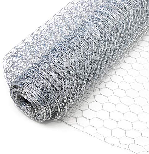 INDUTEC Sechseckgeflecht Drahtzaun Drahtgeflecht Gartenzaun Hasendraht - verzinkt - MW: 25 mm | H: 75 cm | L: 25 m Rolle