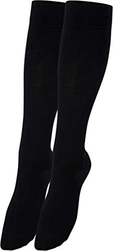 RS. Harmony Stützkniestrümpfe mit Kompression – Ideal für Reisen, Büro & lange Fahrten – Gegen geschwollene Beine – Für Damen & Herren, 44450, 1 Paar, schwarz, 43-46