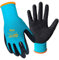 QEAR SAFETY 3 Paar Gartenarbeitshandschuhe, texturierte Latex-Handfläche für Griffigkeit, Dornfestigkeit und Wasser-Schmutzresistenz, Large