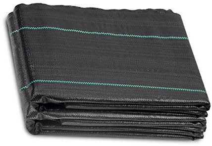 ANSIO Weed Control Membrane 1x25M Heavy Duty Weed Control Fabric,Ground cover Membrane, UV stabilised Weed Barrier Fabric. Ideal for use in Patios, Garden, Flower beds, Landscaping - weed suppressant