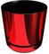KORAD Pot de Fleur - Rouge Brillant 21 cm - Pot de Fleur avec Trous de Drainage et Soucoupe intégré, Pot de Fleur et de Plante décoratif pour l'intérieur DEKOR 21/083