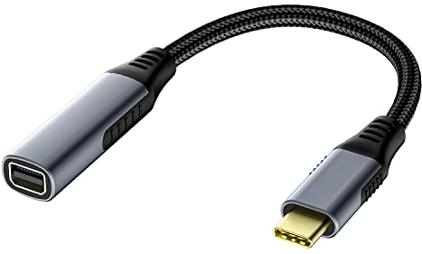 sicotool USB C to Mini DisplayPort Adapter Type C(Source Port) to Mini DP 18CM Cable 4K@60Hz Compatible with MacBook Pro and USB C Phone Tablet (Black)