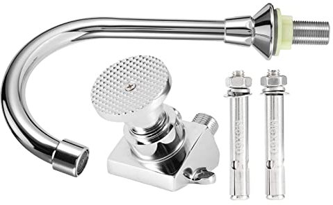 Rubinetto per lavabo da bar, rubinetto per lavabo a pedale montato a pavimento in rame Set rubinetto per lavabo Dimensioni pedale circa 6,5x6x9 cm per laboratorio domestico