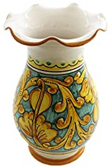 ILAB Große Vase aus Keramik von Hand verziert von sizilischen Keramikern aus dem Heiligen Stefano von Camastra Janluca Artikel 16