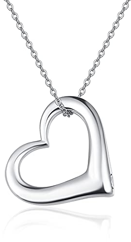 TANGPOET Feuerbestattung Schmuck 925 Sterling Silber Herz Urnenketten für Asche Kette Kremation Schmuck für Asche Anhänger Halskette für Mum Dad Frauen Männer Haustier mit Trichter Filler Kit