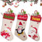 BYWEXCLESD Weihnachtsstrumpf Kamin Personalisiert mit Namen Personalisierte Christbaumschmuck Familie Kinder Junge Mädchen, 3er Set, Weihnachtsmann+schneemann+pinguin