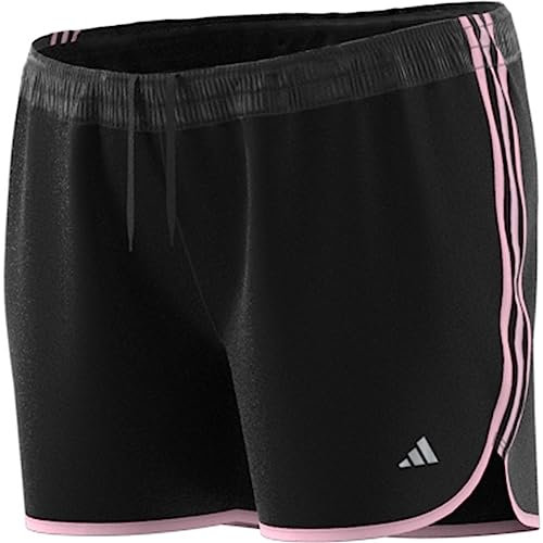 Adidas Short de Course Marathon 20 pour Femme, Noir/Rose Transparent, 1X