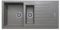 Cookology Arezzo Double Bowl Granite Composite Kitchen Sink - 1.5 Inset and Drainer - Grey