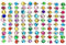 100x Kinderringe Silber Farben im Set. Größe verstellbar Mädchen Ringe Piratenparty Ringset Schmuckset Kinderschmuck STUWU