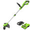 GreenWorks 24V Cordless String Trimmer/Edger (Gen 2), 12 Cutting Width, Ultra-Light 6 lbs Design, Women & Senior-Friendly, 2.0Ah Battery & Charger (45-Min Runtime)