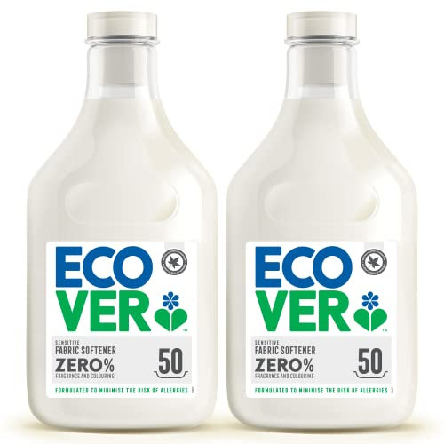Ecover Zero Fabric Softener for Sensitive Skin, 2 x 50 Washes, 2 x 1.5L (Pack of 2)