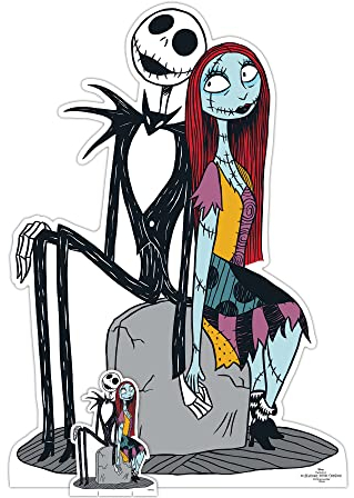 SC4184 Pappaufsteller Jack und Sally Nightmare Before Christmas, lebensgroß, mit Mini-Desktop-Figur