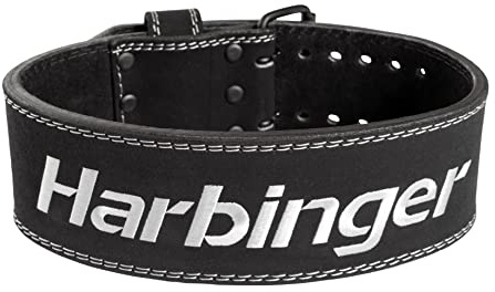 Harbinger Unisex 10mm Powerlifting Gym Belt for Weightlifting, Deadlifts,and Squats - Medium,Black