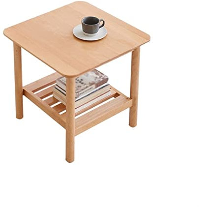 KIZQYN Kaffeetisch Moderne hölzerne Couchtisch-Kaffee-Tabelle Einfache Sofa-Eckschrank Beistelltisch Wohnzimmer Schlafzimmer Balkon Beistelltisch, Holz Beistelltisch
