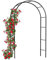 Crystals Garden Arch Green Metal - Heavy Duty Steel Frame Support Arches for Climbing Plants, Roses, Vegetables, Outdoor Decoration and Archway Decor - Large Size (2.4M) (Garden Arch)