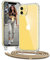 Vaykwo Handykette für Apple iPhone 11 Hülle mit Band - Necklace Handyhülle - Transparente Case zum Umhängen mit Kameraschutz und Bildschirmschutz - Golden
