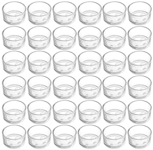 ZEAYEA Set of 36 Glass Tealight Candle Holder, Small Clear Votive Candle Holders for Weddings, Parties, Table Centerpieces, Dinner, Home Decoration, Candle Mould