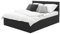 HEALANCY Polsterbett - Modern Double Bed - Schlafbett - Bett für Schlafzimmer - Doppelbett mit Lattenrost - Schwarz - 160x200 cm