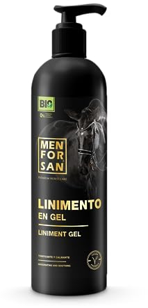 MENFORSAN Gel-Liniment für Pferde, 500ml | Beruhigt und stimuliert die Muskeln | Veganerfreundlich, 100% natürlich | Premium Horse Care