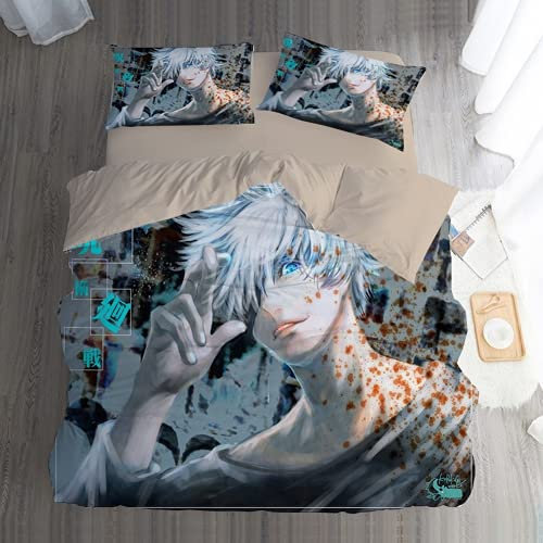 WOLWES Anime-Filmfiguren Bettwäsche-Set 135×200CM,Kinder Bettbezug Set Mit Kissenbezügen 80×80 cm, Filmfiguren,Mikrofaser Bettbezug, Für Kinder Jungen und Mädchen（C12）