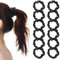 12 Stück Seiden Haargummi Scrunchie Schwarze Haargummis Elastische Stirnbänder Kleine Satin Pferdeschwanz Scrunchies Damen Haar Accessoires Weiche Haarseile für Dünnes und Dickes Haar