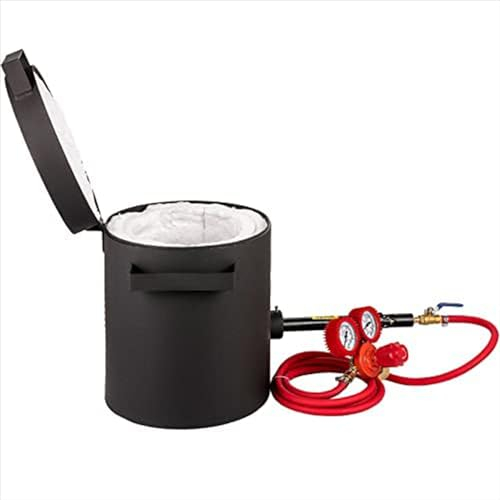 ZMIN Horno De Fusión De Propano, 2462 °F, Kit De Horno De Fundición De Metal De 6 Kg con Crisol De Grafito Y Pinzas, Fundición, Fundición, Refinación De Metales Preciosos Likegold