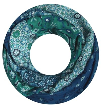 Majea Damen Loop Schal Schlauchschal Halstuch (880026) (blau 16)