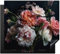 KitchenYeah© Herdabdeckplatte Einteilig Küche Ceranfeld Abdeckplatte Cerankochfeld Abdeckung Induktionskochfeld Schutzmatte Blumen - Rosen - Weiß - Rosa - Botanisch - Pflanzen - 60x52 cm