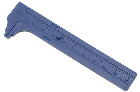 Saiyana Calibro a corsoio portatile Mini calibro scorrevole in plastica tascabile calibro a corsoio righello strumento di misurazione doppia bilancia Mm/pollice calibro scorrevole strumento di