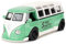 TGRCM-CZ 1/32 Volkswagen Bus Transporter Modell Auto mit Surfbrettern Convertible Camping Van, Zink Legierung Pull Back Spielzeugauto mit Ton und Licht für Kinder Jungen Mädchen Geschenk (grün)