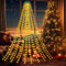 NEMMXUB Christbaumbeleuchtung mit Ring, 2M / 400 LED Lichterkette Weihnachtsbaum Innen Außen, 16 Stränge Weihnachtsbaum Beleuchtung 8 Modi Timer IP44 Wasserdicht LED Weihnachten Dekor Baum, Warmweiß