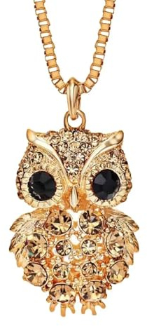 Halskette Ketten Schmuck Herren Frauen Anhänger Necklace Koreanische Einfache Pullover Kette Kristall Eule Halskette Lange Damen Herbst Und Winter Kleidung Anhänger Zubehör