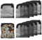 Tucnoeu Lot de 10 sacs en maille fine pour aquarium avec fermeture éclair en plastique - Convient pour charbon actif, pierres filtrantes, anneaux en céramique (10,2 x 10,2 cm)