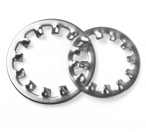 BOUMVID 15 Pièces M10 x 18mm Rondelles de Blocage 304 Acier Inox, Rondelle Dentées Internes, Rondelle à Ressort de Serrage Étoile, Rondelles de Verrouillage à Vitesse Rapide en Acier Inoxydable