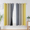 VEHEDE Gelb und Grau Farbverlauf Ombre Gardinen mit Ösen 160 cm Lang, Vorhang Wohnzimmer, Verdunklungsvorhänge Blickdicht Dicke Thermogardine Kälteschutz Warm Hitzeschutz, H 160 x B 132 cm, 2er Set