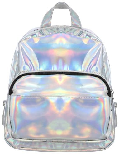 Garneck Holografischer Rucksack Für Schule Und Freizeit Stilvolle Schultertasche Für ädchen Modischer Kleiner Hologramm Rucksack Ideal Für Jugendliche Und Junge